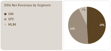 (2004 NET REVENUES BY SEGMENT)
